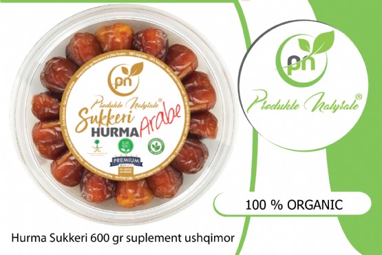 Hurma Sukkeri 600 Gr Suplement Ushqimor, Hurma Arabie, Hurma Nga Arabia Saudite, Hurma Dietetike Hurma Arabie Per Bebe,  Hurma Arabie Gjate Shtatzanise, Hurma Arabie Per Dobesim, Hurma Fare Zeze, Hurma per agjerim Nga Produkte Natyrale